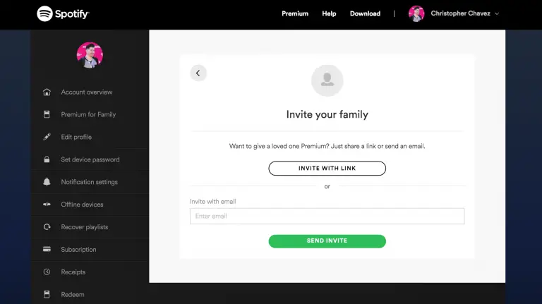 how to add people to spotify family