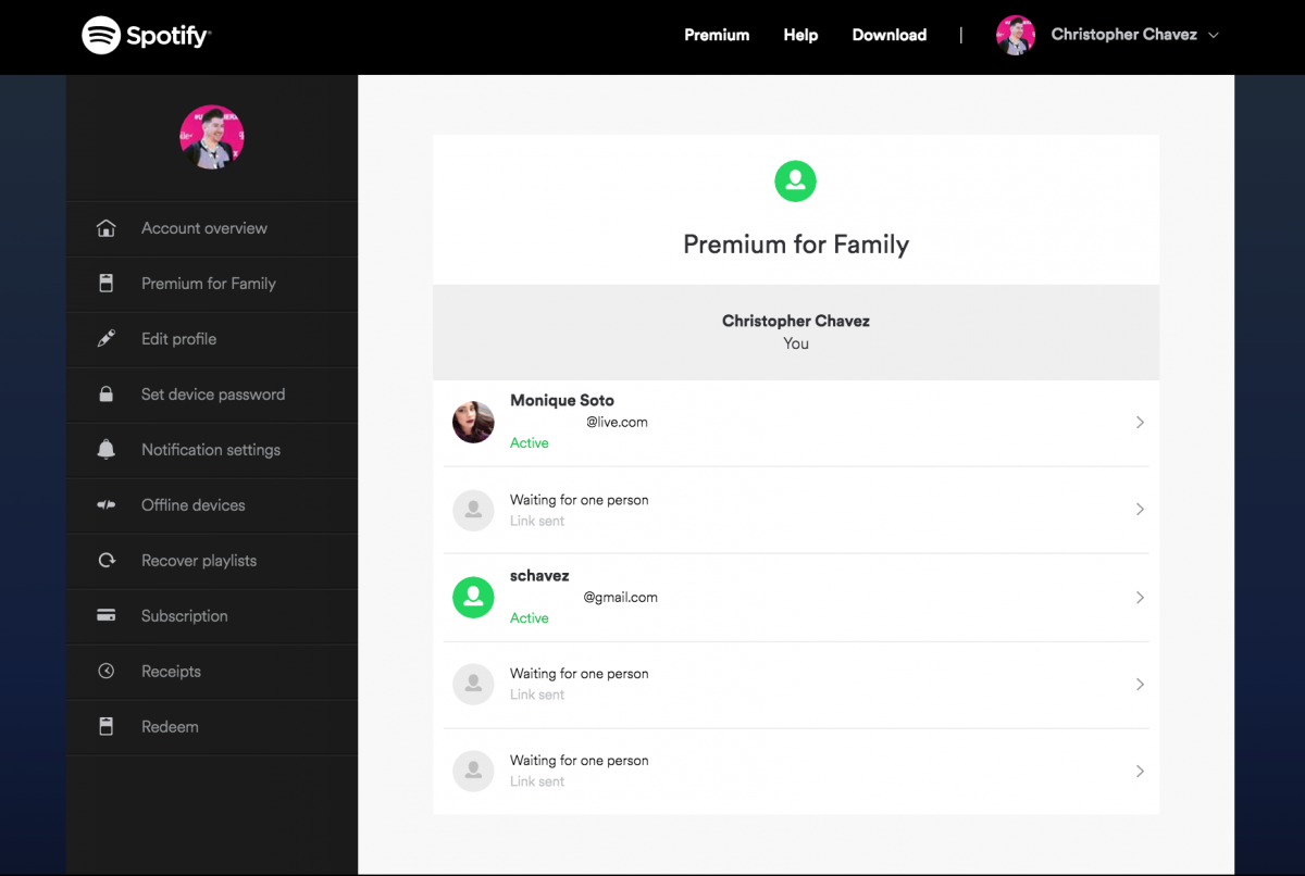 How to add family members (or friends) to Spotify's 6-person Family