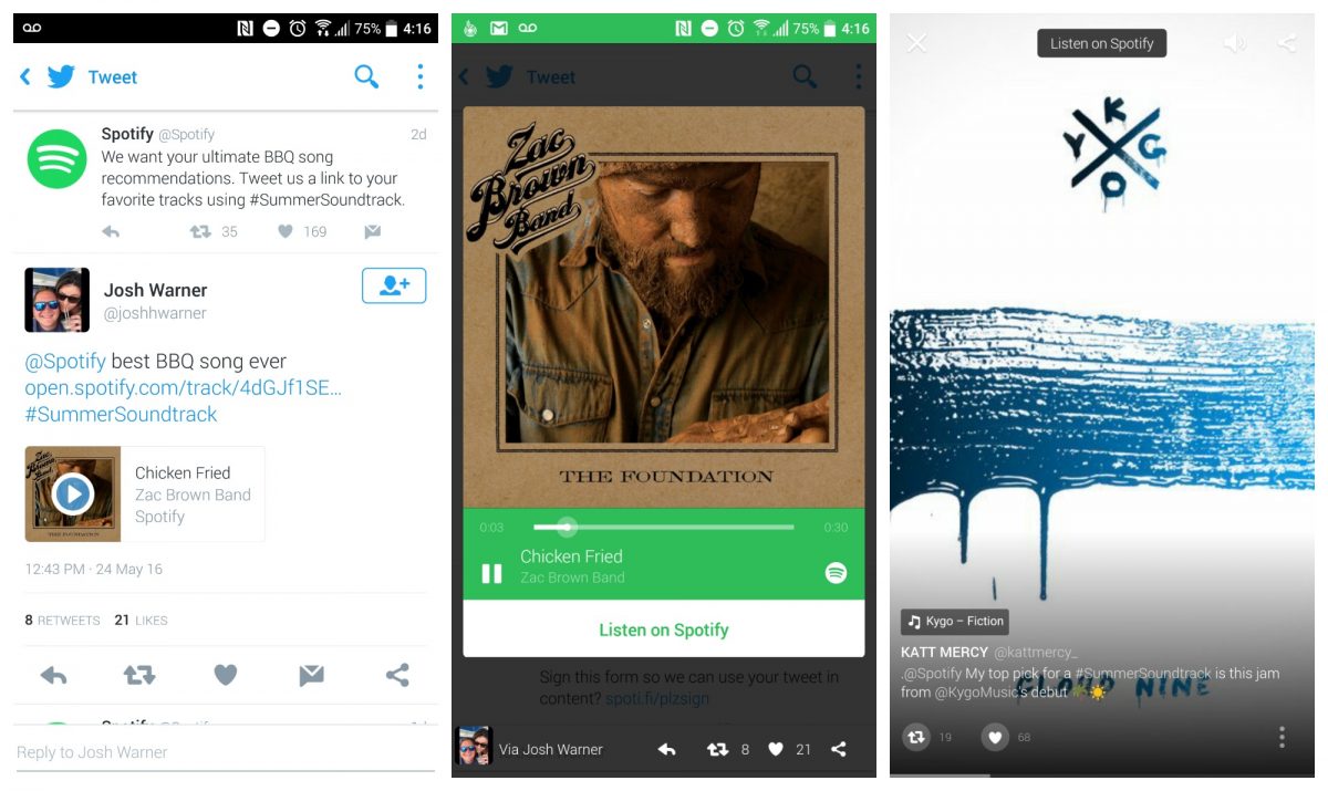 Twitter now lets you listen to Spotify tracks directly in your timeline