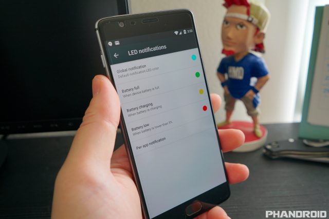 OnePlus 3 Notification LED colors DSC00359