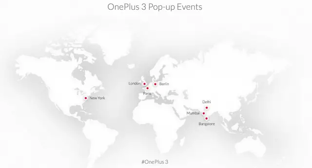 OnePlus 3 Pop up Events
