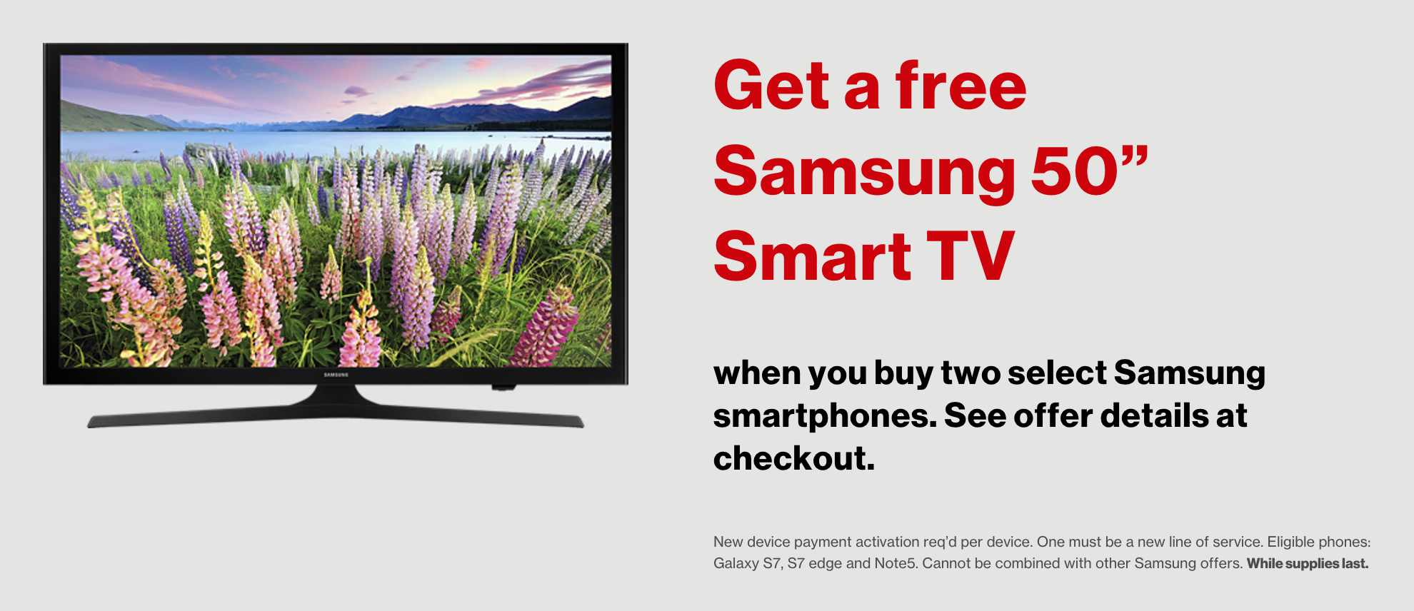 Verizon Free Samsung Smart TV