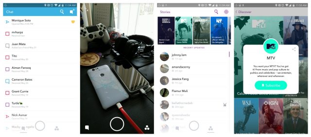 Snapchat UI update Discover Live Stories