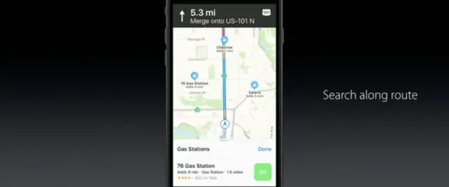 iOS 10 Maps route
