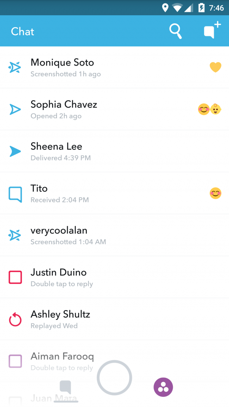 what does received mean on snapchat