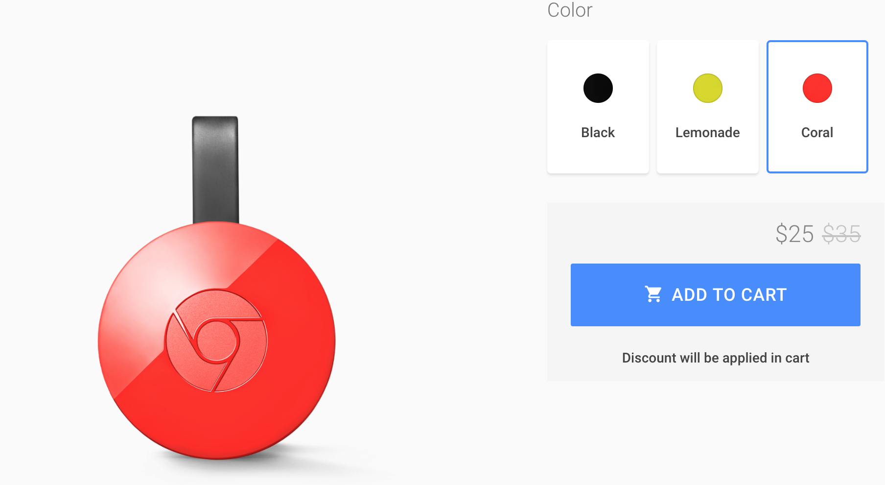 Chromecast Google Store sale