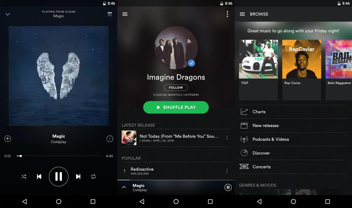 android spotify player