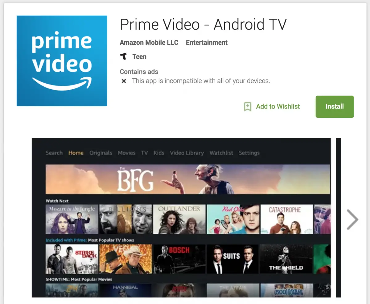 Amazon Prime Video Comes To Android Tv But You Cant Download It Yet