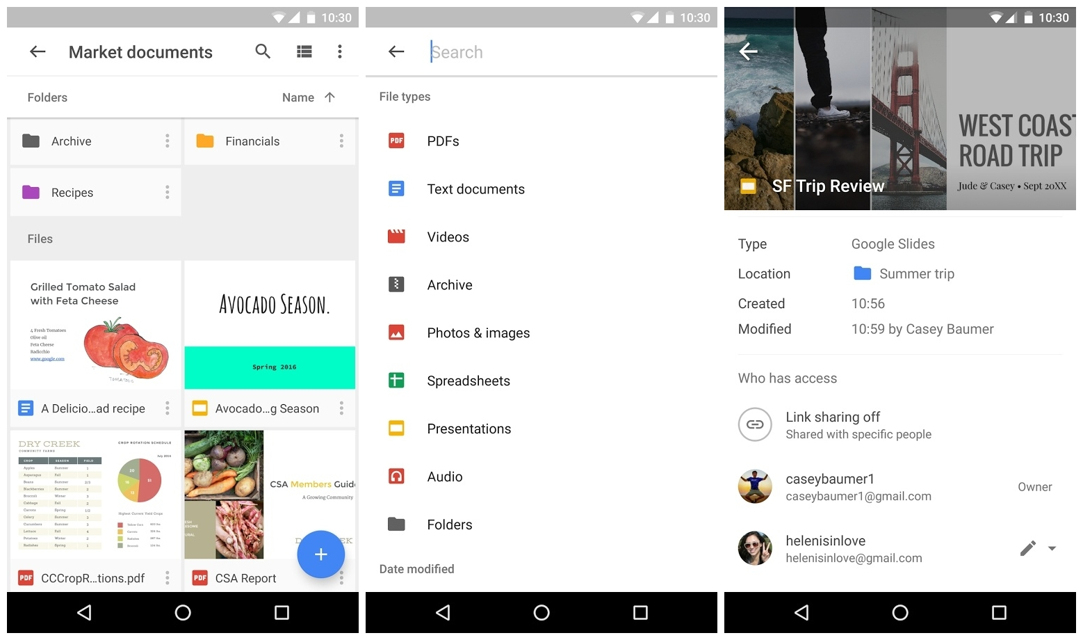 open google drive on android