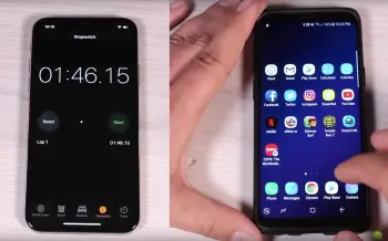 Galaxy S9 vs iPhone X speed test