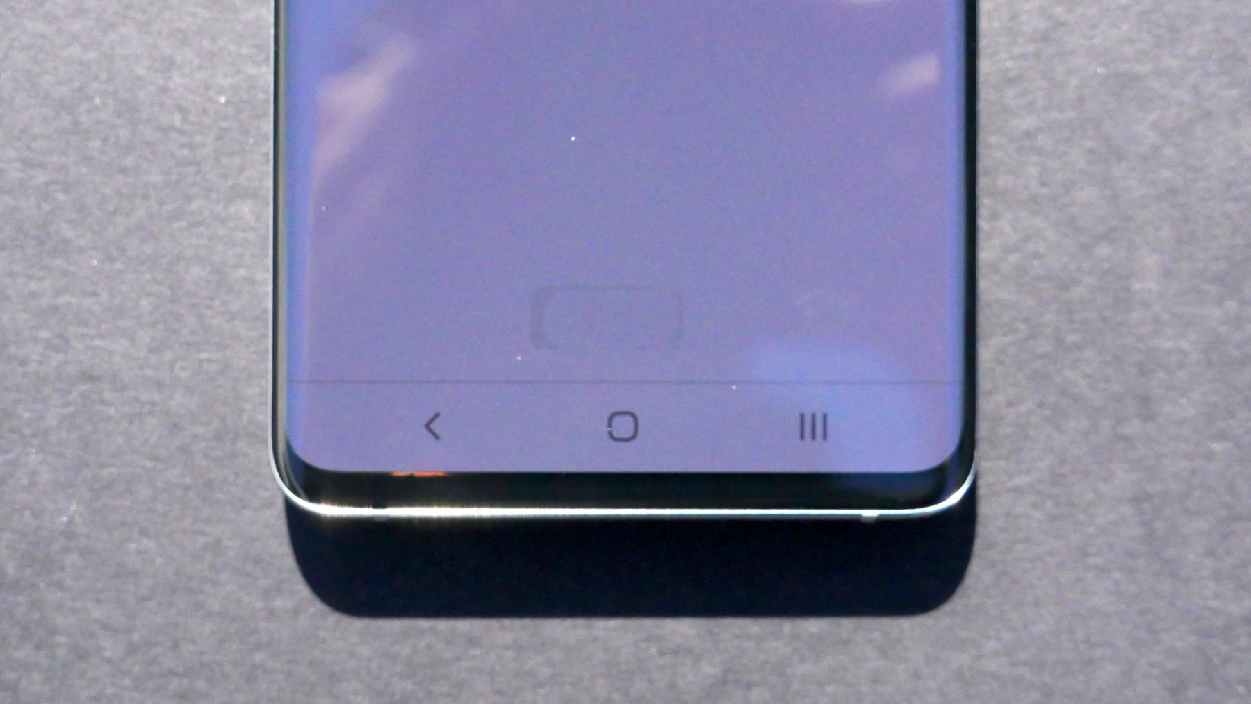 The Samsung Galaxy S10 Fingerprint Sensor Is Visible In Direct