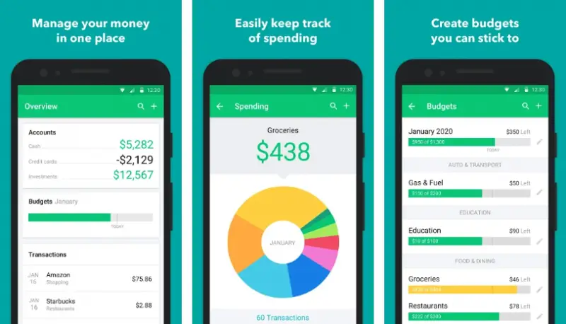 intuit mint expenses android