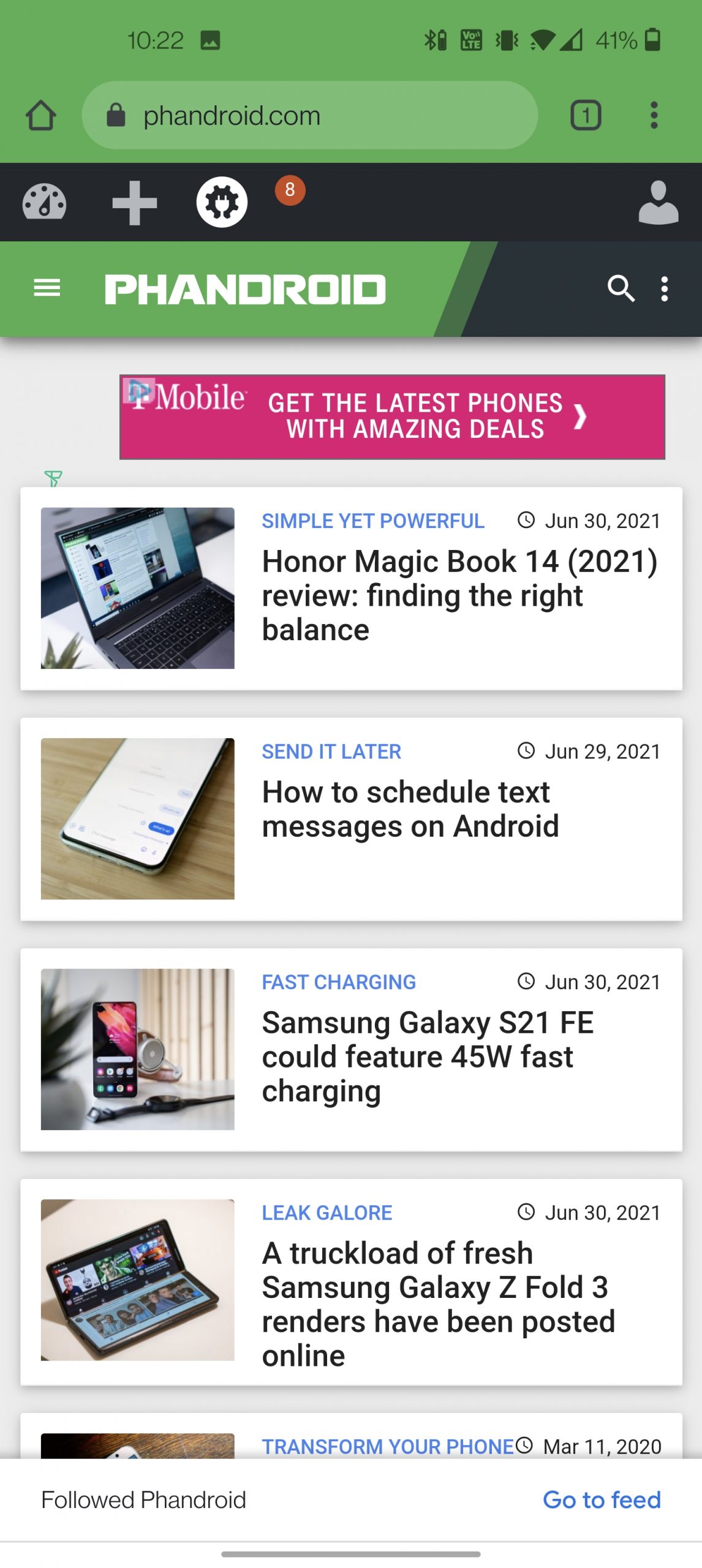 How to use Web Feed in Chrome on Android 102211 scaled