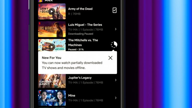 Netflix for Android now lets you start watching before its finished