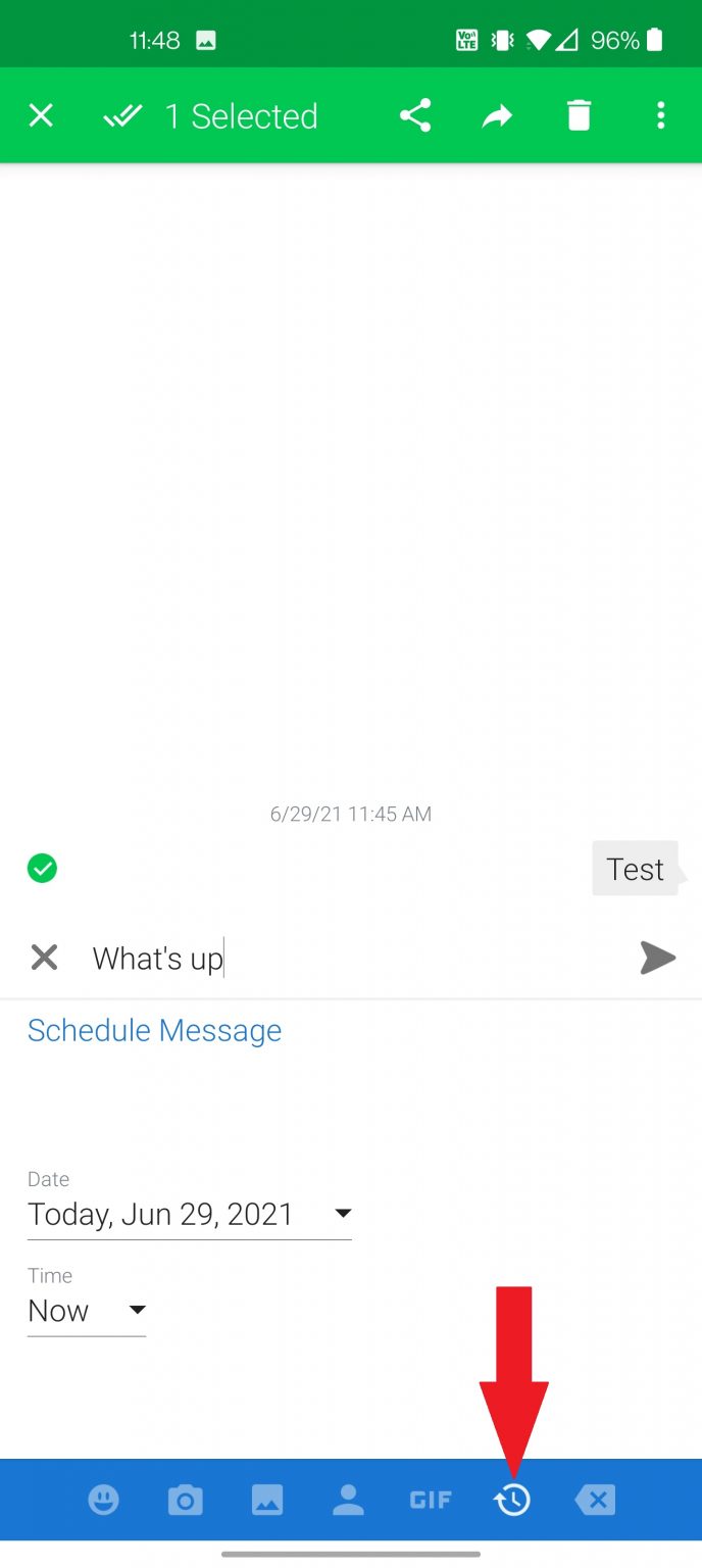 android messages schedule text