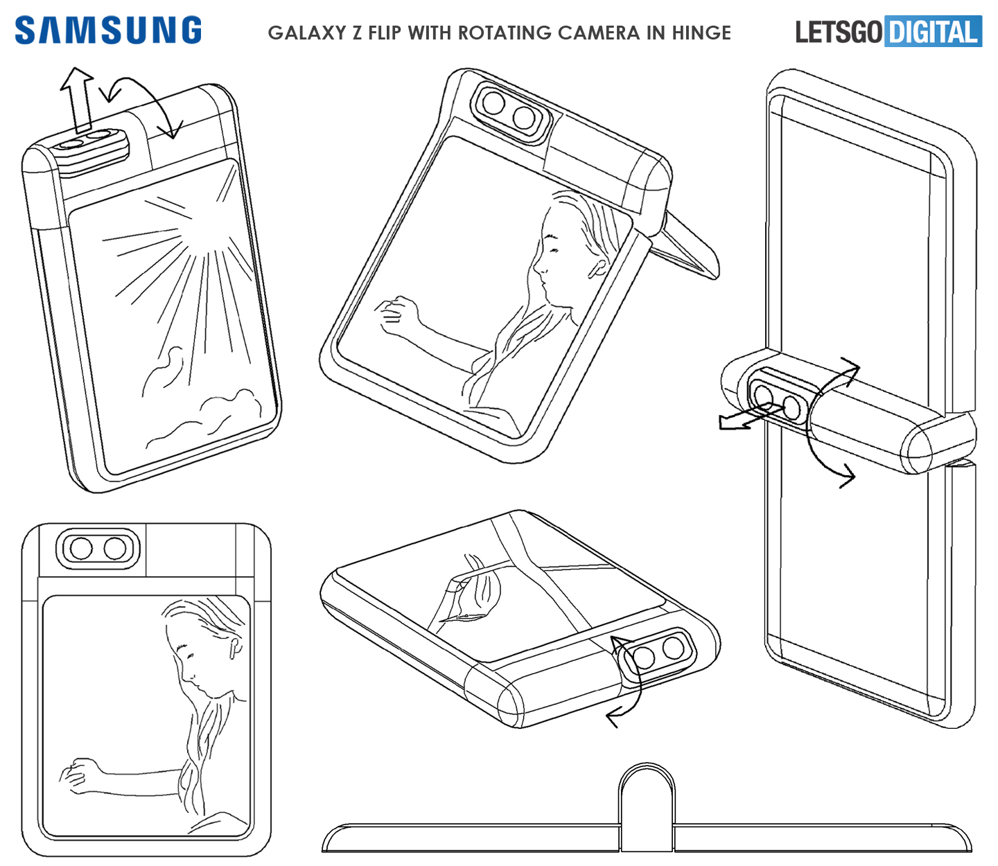 Samsung Galaxy Z Flip Hinge Patent