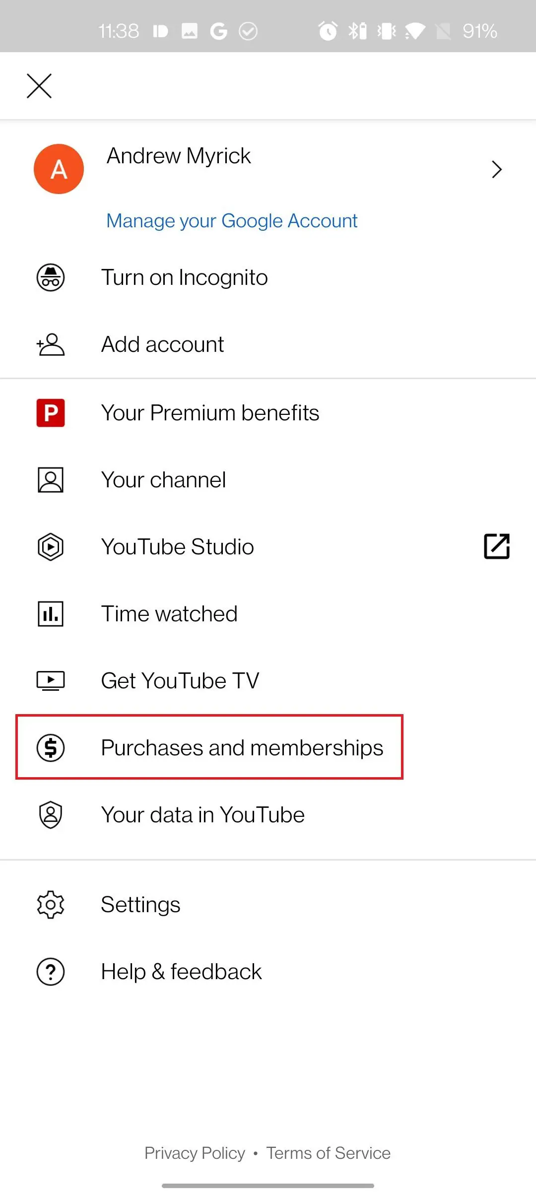 Cancel YouTube Premium Steps 2 Alt