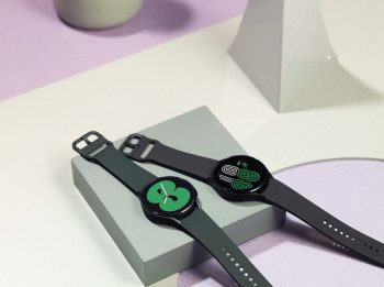 Samsung Galaxy Watch 4 Green and Black Colors