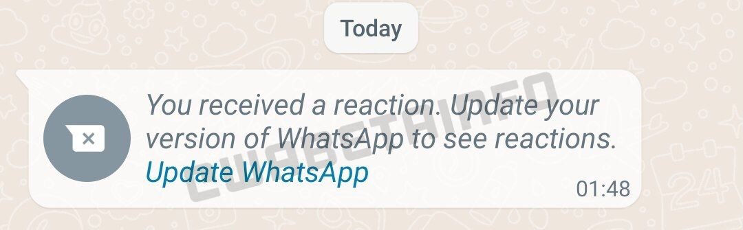 whatsapp react