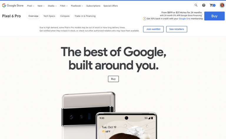 It might be awhile before you can get your hands on the Pixel 6 Pro