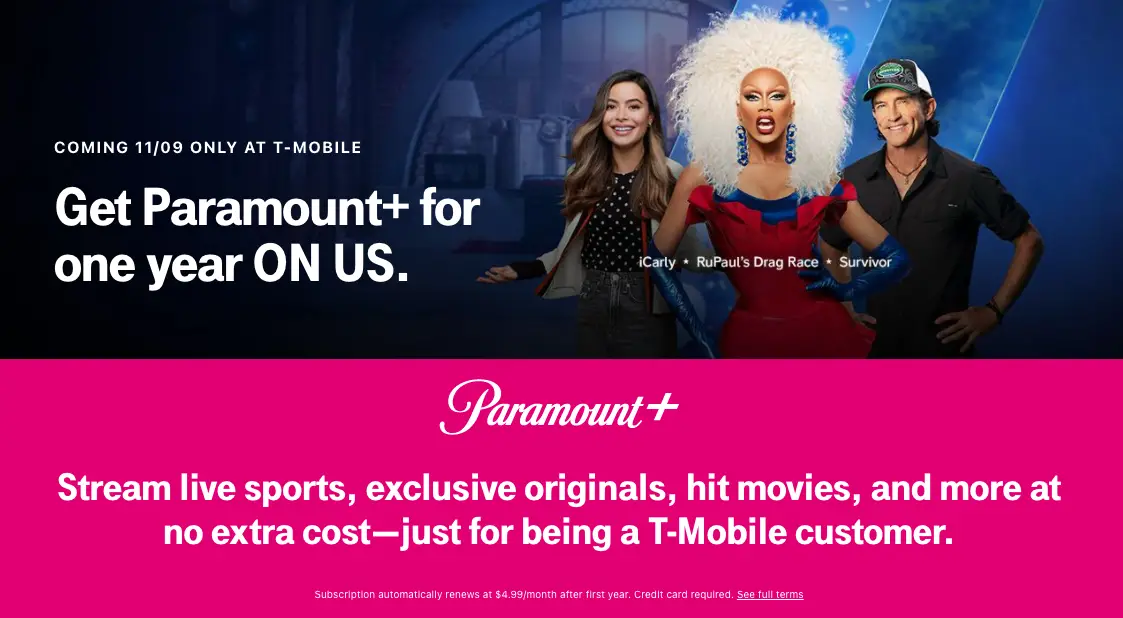 T-Mobile begins including one year of Paramount Plus for free - Phandroid