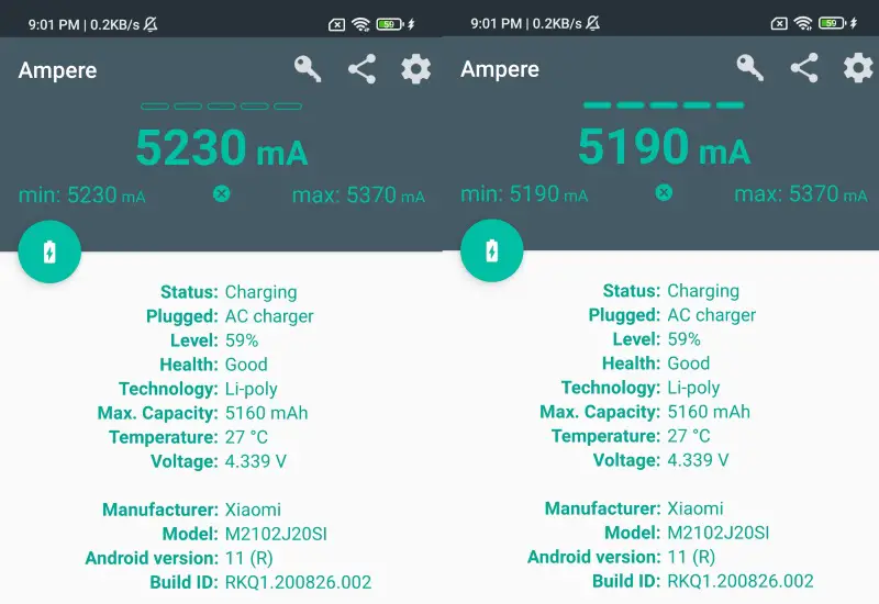 Ampere Android Charging Speed1