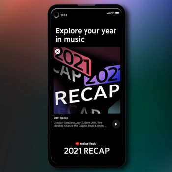 YouTube Music 2021 Recap Phone