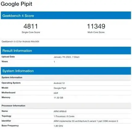 Google's supposed Pixel Fold shows up on Geekbench