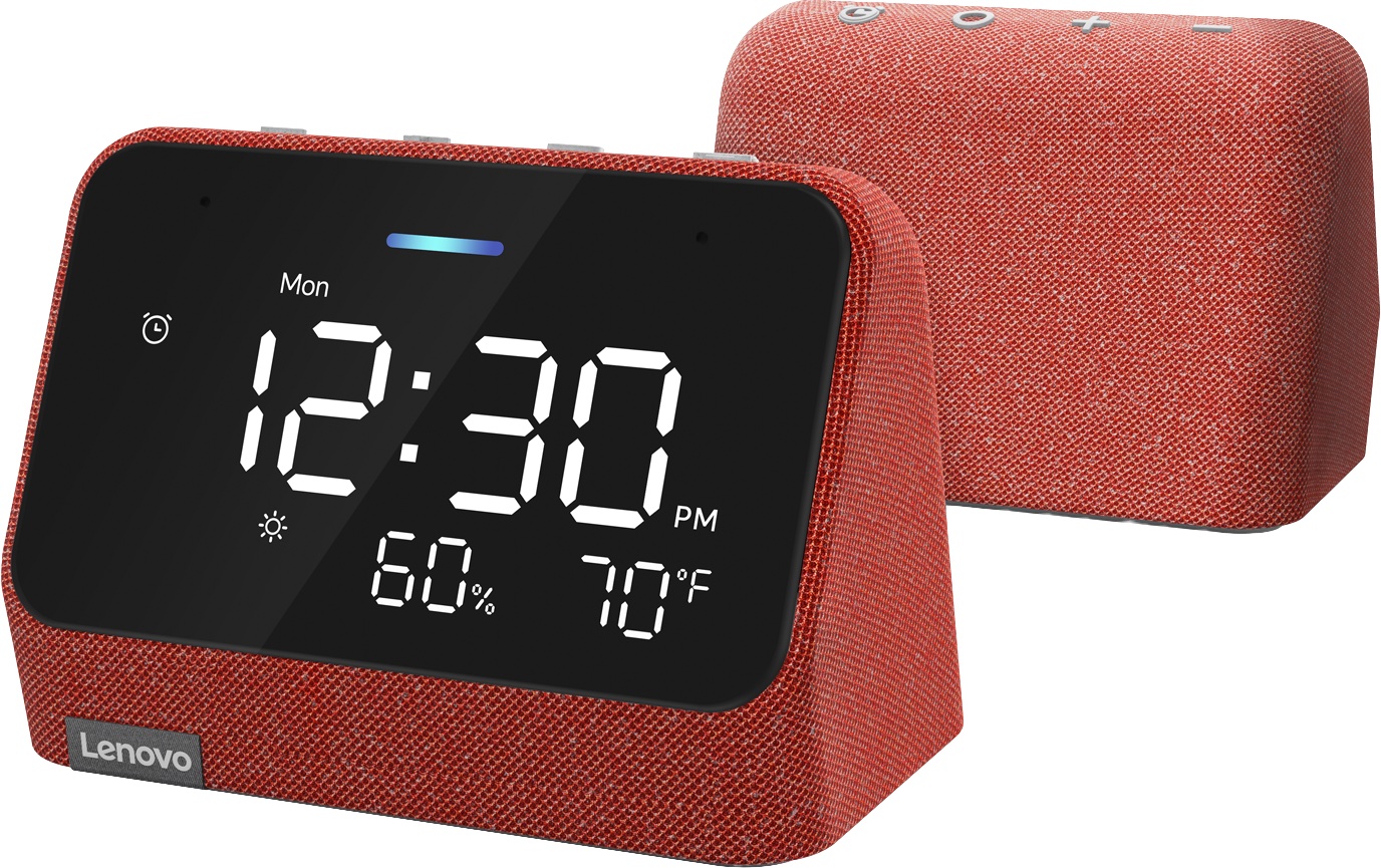 Lenovo Smart Clock Essential with Alexa Built in Hero Landscape Front Rear