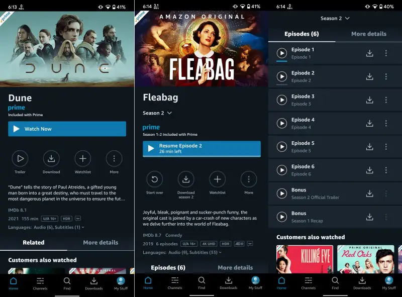 How to download movies and shows from  Prime Video