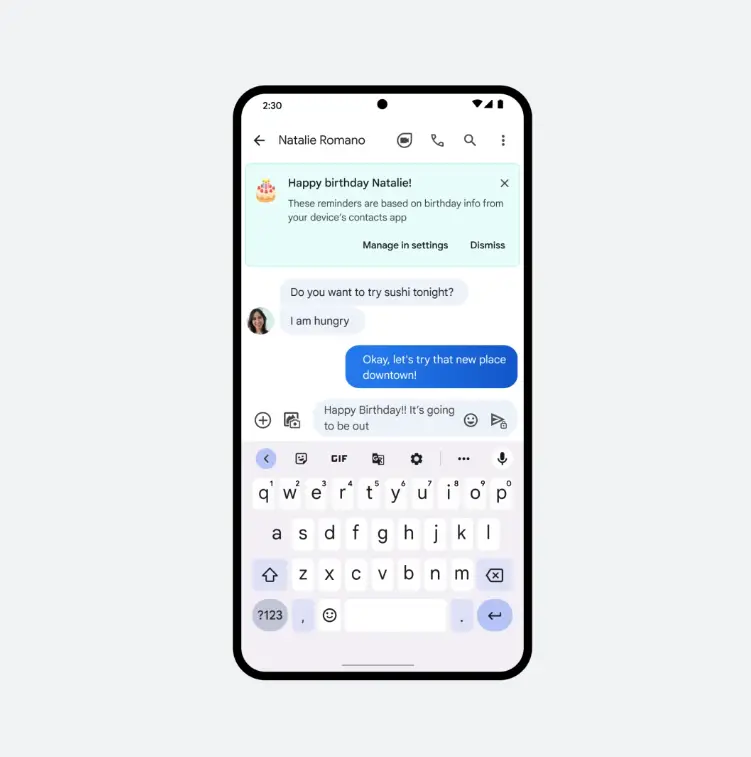 Google Messages might soon offer suggestions on which messages to star and schedule – Phandroid Google Messages Birthday Reminder