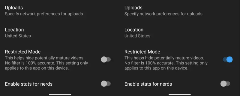 Enable Restricted Mode YouTube Android 2