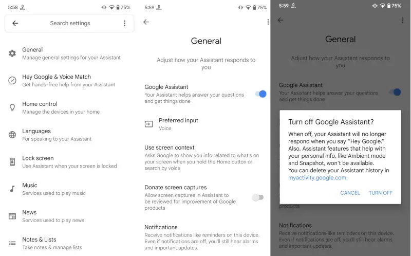 Turn Off Google Assistant Android 2