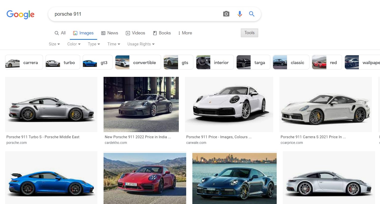 Google Image Search Filter