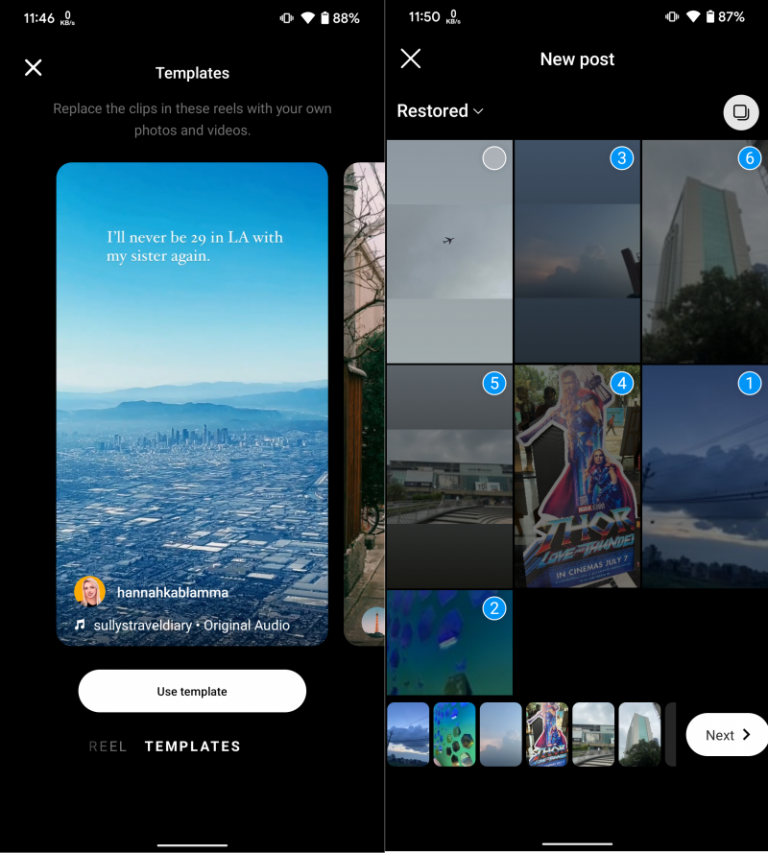 How to use Instagram Reels Templates Phandroid