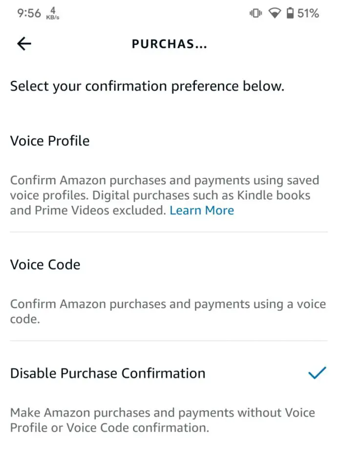 Disable Alexa Voice Purchasing 4