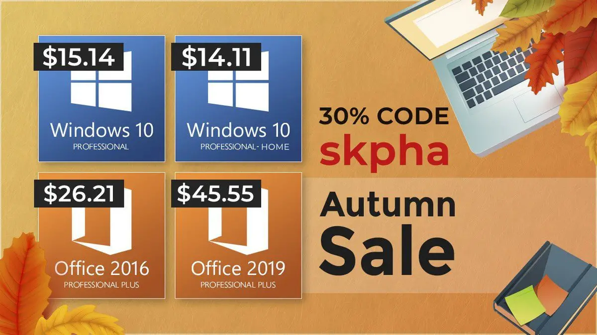 Get a genuine, lifetime Windows 10 license for just $14 in this Autumn Sale  – Phandroid