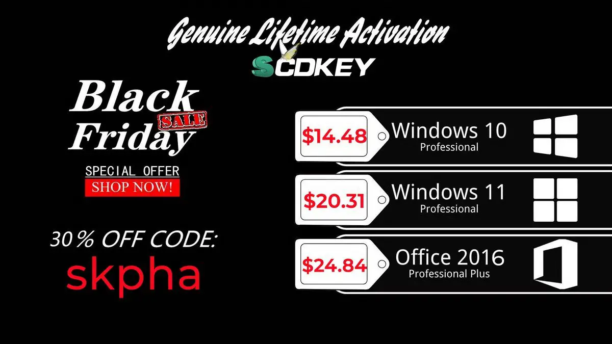 SCDKEY awesome Black Friday sale lets you grab a genuine lifetime copy of  Windows 10 for just $14 – Phandroid