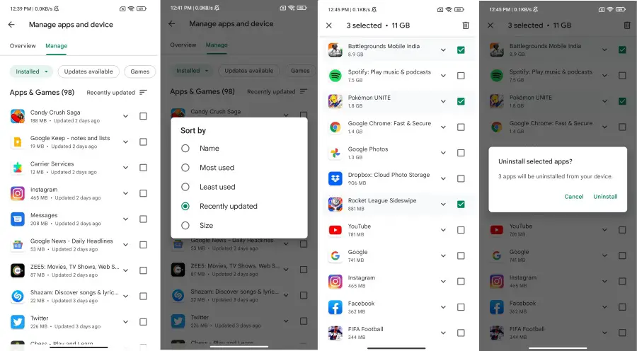 Uninstall Multiple Android Apps Play Store
