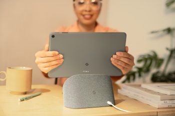 Google Pixel Tablet with Charging Speaker Dock Lifestyle Photography