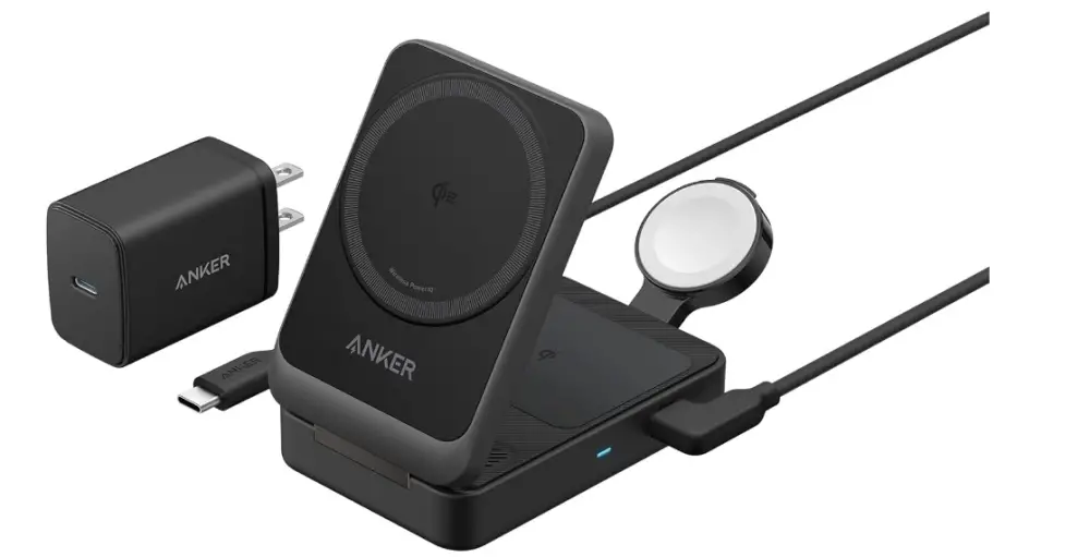 Best Buy: Anker MagGo Magnetic 2-in-1 Wireless Charger for iPhone 12 &  Later White B2568121-1